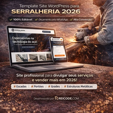 Template Site WordPress para Serralheria 2026