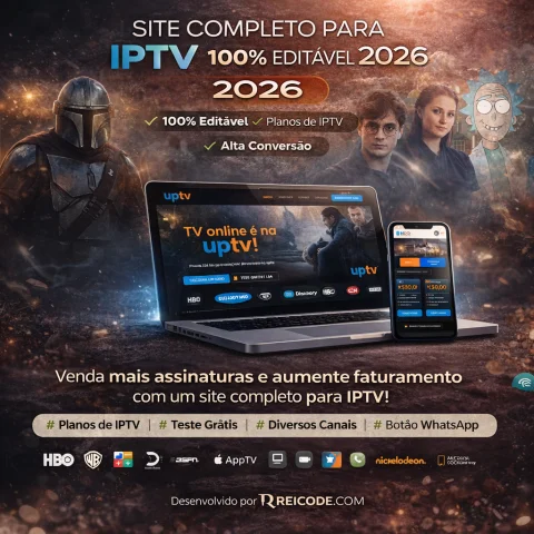 Site Completo para IPTV Editável 2026