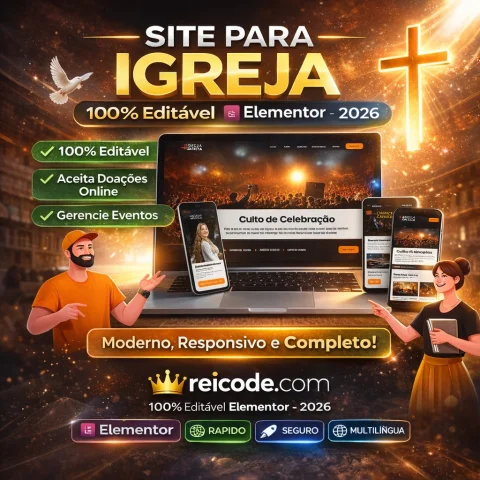 Site para Igreja 100% Editável Elementor – 2026