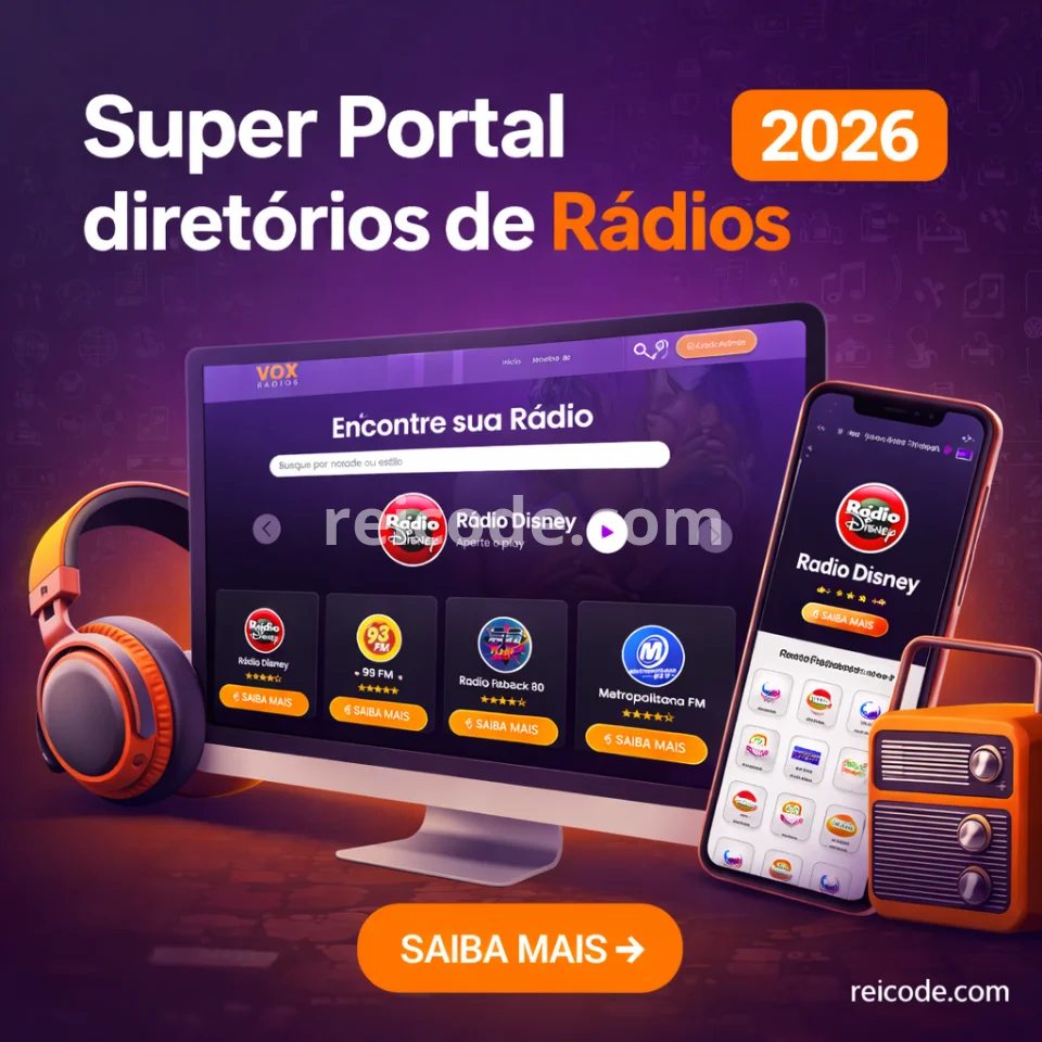 Super Portal Diretórios de Rádios PHP 2026
