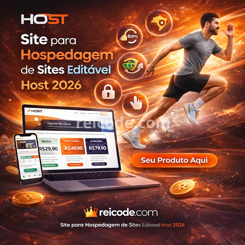 Site para Hospedagem de Sites Editável Host 2026